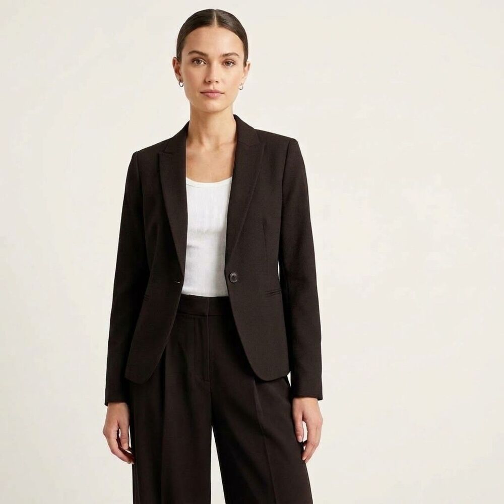 The Limited Blazer Womens 2 xs Brown Career Office Work Jacket Lined Classic new